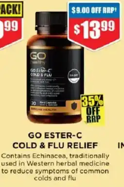 Chemist Warehouse GO Ester-C COLD & FLU Relief offer