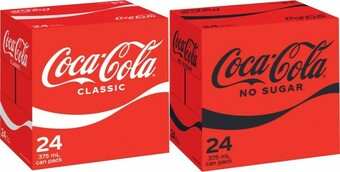 Coles Coca-Cola Soft Drink 24x375mL offer
