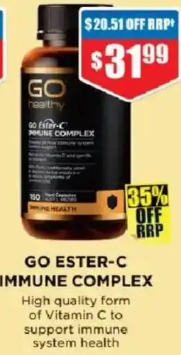 Chemist Warehouse Go ester-c immune complex offer