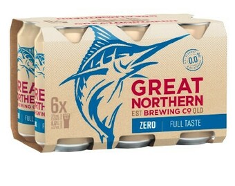 Coles Great Northern Zero 6x375mL offer