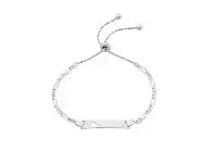 Children&#039;s Sterling Silver Bolo ID Bracelet with Heart 16cm