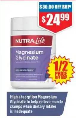 Chemist Warehouse NUTRA Life Magnesium Glycinate offer