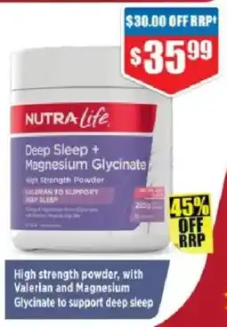 Chemist Warehouse NUTRA Life Deep Sleep + Magnesium Glycinate offer