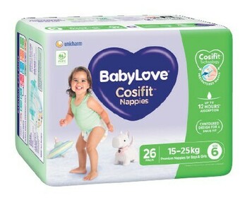 Coles BabyLove Cosifit Bulk Nappies 26 Pack-48 Pack offer