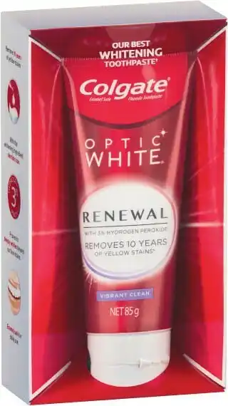 Coles Colgate Optic White Renewal Toothpaste 85g offer