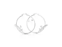 Bevilles Jewellery Disney Tinker Bell Silver Hoop Earrings offer
