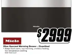 The Good Guys 29cm gourmet warming drawer - cleansteel offer