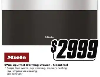 29cm gourmet warming drawer - cleansteel