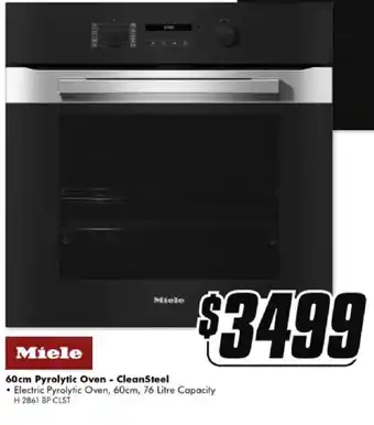 60cm pyrolytic oven cleansteel