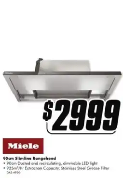 The Good Guys Miele 90cm Slimline Rangehood offer