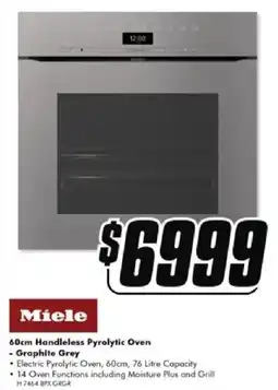 The Good Guys Miele 60cm Handleless Pyrolytic Oven offer