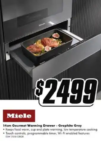 Miele 14cm Gourmet Warming Drawer - Graphite Grey