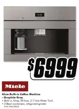 The Good Guys Miele 45cm Built-in Coffee Machine offer