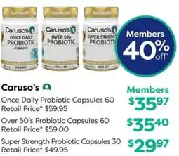 National Pharmacies Caruso's offer