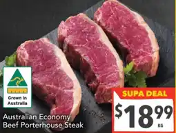 Supa Valu Australian economy beef porterhouse steak offer