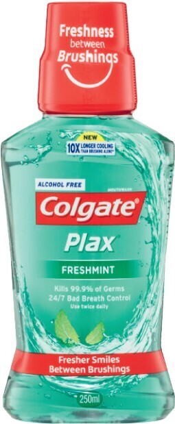 Coles Colgate Plax Freshmint Mouthwash 250mL offer