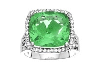Bevilles Jewellery Rebecca Sloane Sterling Silver Green Obsidian Ring - O offer