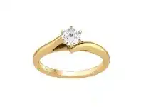 Bevilles Jewellery Facets of Love Solitaire Ring with 1/2ct Diamond in 18ct Yellow Gold - M offer