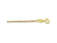 Bevilles Jewellery 9ct Yellow Gold Silver Infused Round Curb Chain Necklace 40cm offer