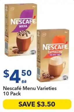 Ritchies Nescafé Menu offer