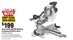 Mitre 10 Rockwell 2000W Sliding Compound Mitre Saw offer