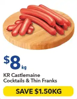 Ritchies KR Castlemaine Cocktails & Thin Franks offer