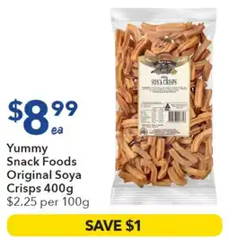 Ritchies Yummy Snack Foods Original Soya Crisps offer