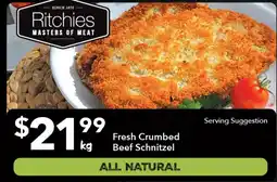 Ritchies Fresh Crumbed Beef Schnitzel offer