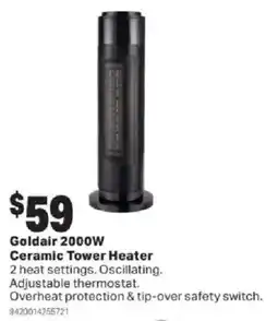 Mitre 10 Goldair 2000W Ceramic Tower Heater offer