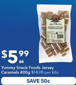 Ritchies Yummy Snack Foods Jersey Caramels offer