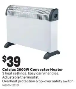 Mitre 10 Celsius 2000W Convector Heater offer