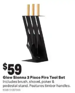 Mitre 10 Glow Sienna 3 Piece Fire Tool Set offer
