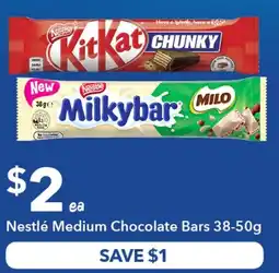 Ritchies Nestlé Medium Chocolate Bars offer