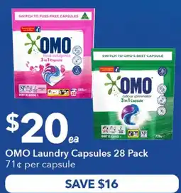 Ritchies OMO Laundry Capsules offer