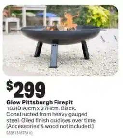 Mitre 10 Glow Pittsburgh Firepit offer