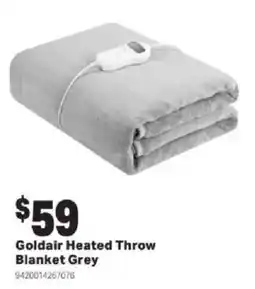 Mitre 10 Goldair Heated Throw Blanket Grey offer