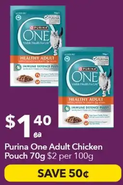 Ritchies Purina One Adult Chicken Pouch offer