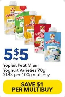 Ritchies Yoplait Petit Miam Yoghurt Varieties offer