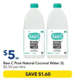 Ritchies Raw C Pure Natural Coconut Water offer