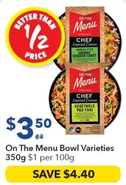 Ritchies On The Menu Bowl offer