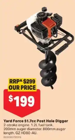 Mitre 10 Yard Force 51.7cc Post Hole Digger offer