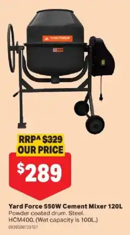 Mitre 10 Yard Force 550W Cement Mixer offer