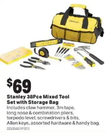 Mitre 10 Stanley 38Pce Mixed Tool Set with Storage Bag offer