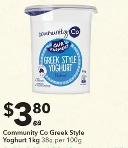 Ritchies Community Co Greek Style Yoghurt offer