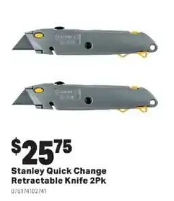 Mitre 10 Stanley Quick Change Retractable Knife offer
