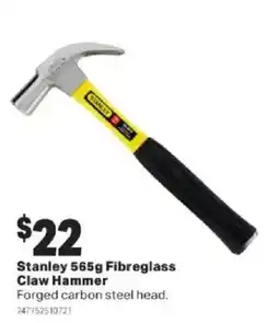 Mitre 10 Stanley Fibreglass Claw Hammer offer
