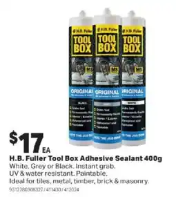 Mitre 10 H.B. Fuller Tool Box Adhesive Sealant offer