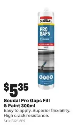 Mitre 10 Soudal Pro Gaps Fill & Paint offer