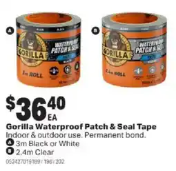 Mitre 10 Gorilla Waterproof Patch & Seal Tape offer