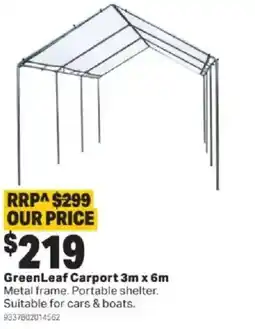 Mitre 10 GreenLeaf Carport offer
